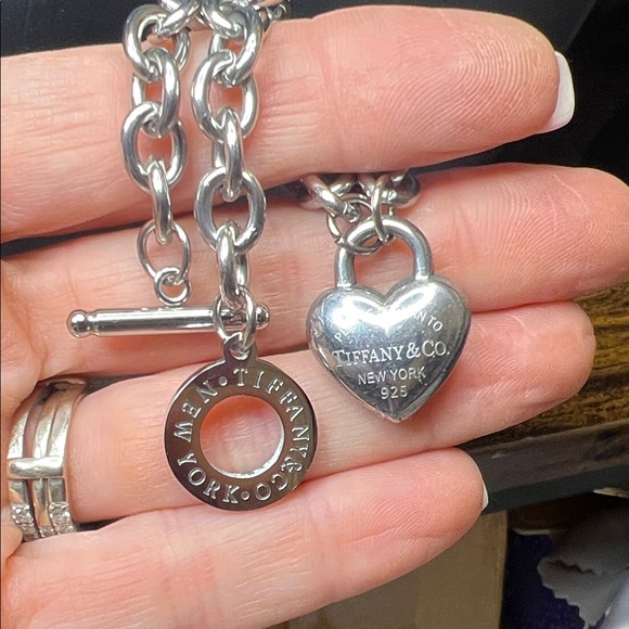 Silver Heart Necklace and Bracelet - Picture 8 of 10